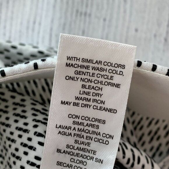 WHBM Crop Pants sz 00 White Black Pattern Pull On New NWT - Picture 11 of 11